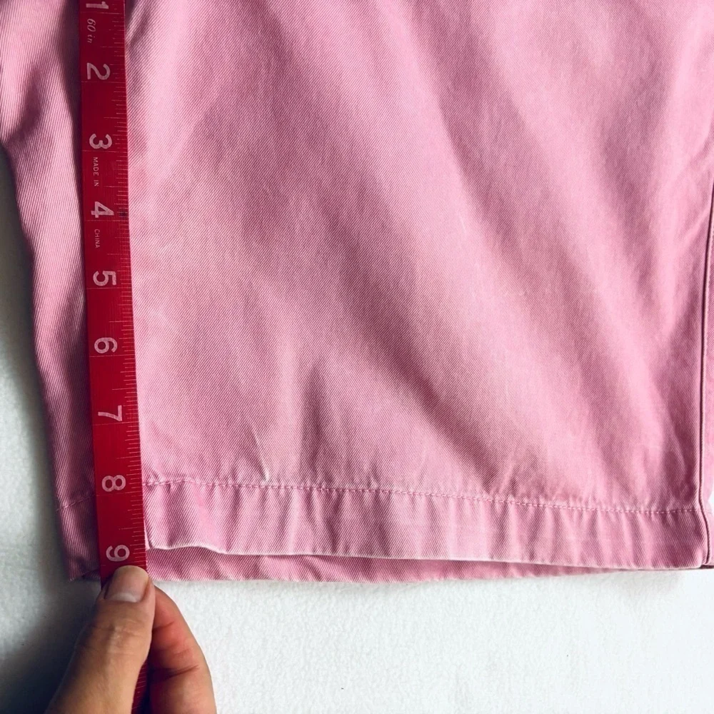 Peter Millar Pink Flat Front Chino Golf Walking‎ Cotton Shorts Size 36